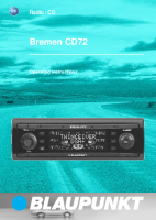 Blaupunkt Bremen-CD-72 - Owners Manual